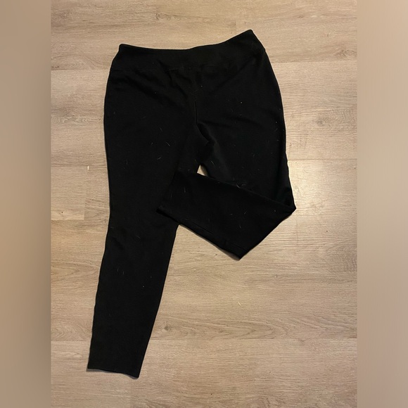 C EST 1946 Women’s Black casual cropped ankle length leggings - Picture 2 of 4